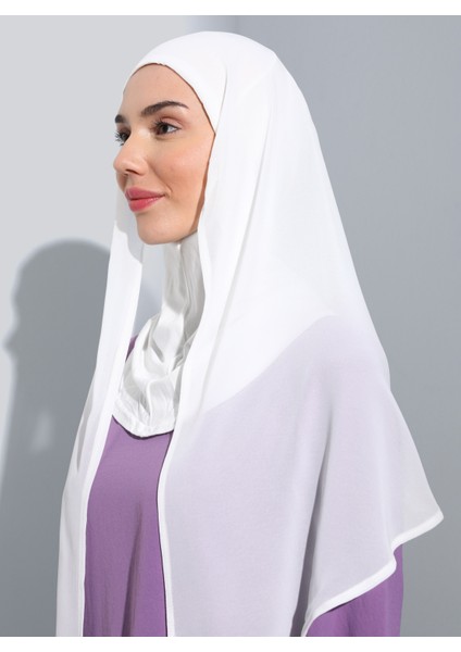 ST111-HİJABLI Şifon Oval Eşarp 05 Krem - Krem - Ecardin fiyatları