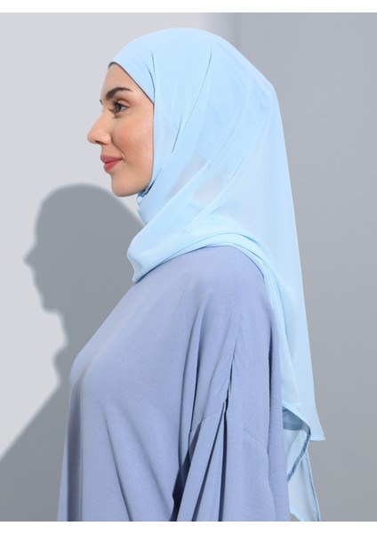 ST103-BONELİ Şifon Oval Eşarp 30 Bebe Mavi - Bebe Mavisi - Ecardin fiyatları