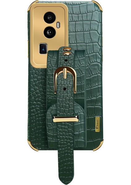 Oppo RENO10 Pro+ 5g Elektraplatma Telefon Kapağı Pu Deri+ Tpu Kılıfı ile Kickstand (Yurt Dışından)