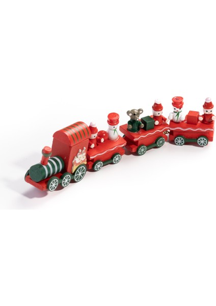 Yılbaşı süsü oyuncak kırmızı tren 1 adet