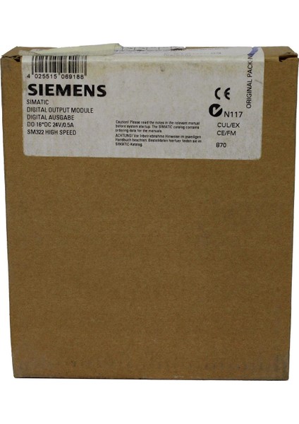 6ES7322-1BH10-0AA0, 6es7 322-1BH10-0AA0 SM322 Hıgh Speed, 16DO 24V Dc, 0.5A Yeni Kutu Kapalı fiyatları