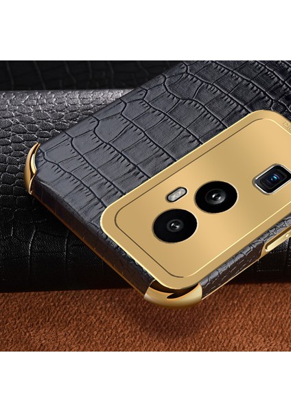 Oppo RENO10 Pro+ 5g Timsah Doku Deri+ Tpu Anti-Drop Kapak Elektro-Çizgili Telefon Kılıfı (Yurt Dışından) fiyatları