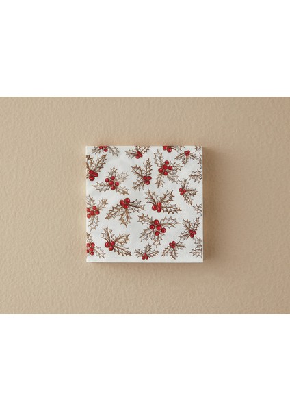 Yılbaşı Christmas Coco Kağıt 20'li Kağıt Peçete 33X33 cm Kırmızı