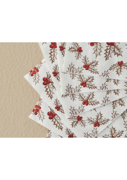 Yılbaşı Christmas Coco Kağıt 20'li Kağıt Peçete 33X33 cm Kırmızı fiyatları