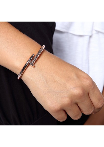 Çivi Model Kelepçe Bileklik [gold-Sılver-Rose]