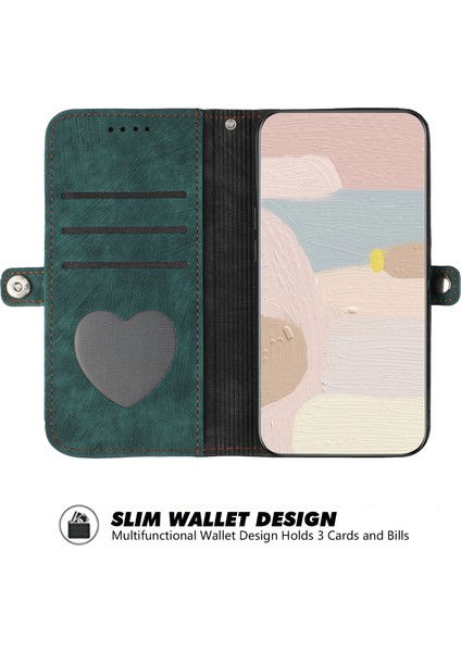 Uyumlu iPhone 14 Plus Askılı ve Stand Fonksiyonlu Cüzdan Kapaklı Kılıf Pu Deri Kart Tutucu (Yurt Dışından)