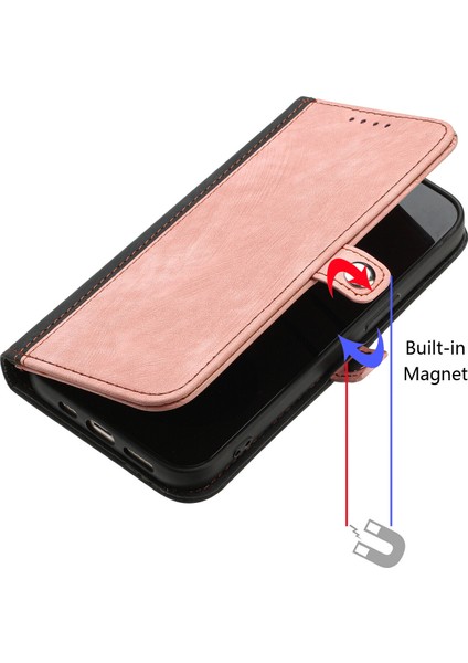 Uyumlu iPhone 13 Pro Max Askılı ve Stand Fonksiyonlu Cüzdan Kapaklı Kılıf Pu Deri Kart Tutucu (Yurt Dışından)