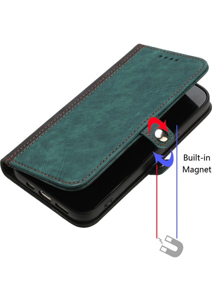 Uyumlu iPhone 14 Pro Max Askılı ve Stand Fonksiyonlu Cüzdan Kapaklı Kılıf Pu Deri Kart Tutucu (Yurt Dışından)