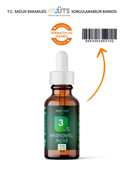 Mandelik Asit %3 | Mandelic Acid Peeling 30 ml ​ fiyatları