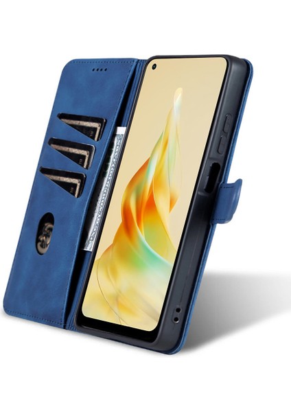 Oppo Reno8 T 5g / A1 Pro 5g Deri Deri Anti-Çizelge Cep Telefonu Kılıf Flip Stand Cüzdan Kapağı (Yurt Dışından) modelleri