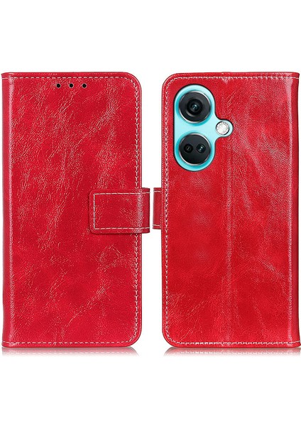 Oneplus Nord Ce 3 5g Cüzdan Deri Telefon Kılıfı Retro Çılgın At Doku Stand Telefon Kapağı (Yurt Dışından)