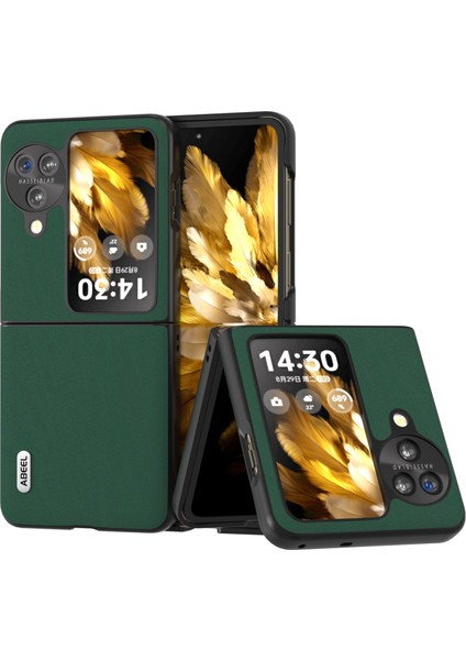 Oppo Find N3 Flip 5g Ipeksi Duygu Şok Geçirmez Kapak Gerçek Inek Deri Kaplamalı Pc Telefon Kılıfı (Yurt Dışından)