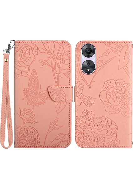 Oppo A58 4g Cüzdan Pu Deri Telefon Kılıfı Stand Baskı, Bilek Kayışı ile Çiçek Kapağı (Yurt Dışından)