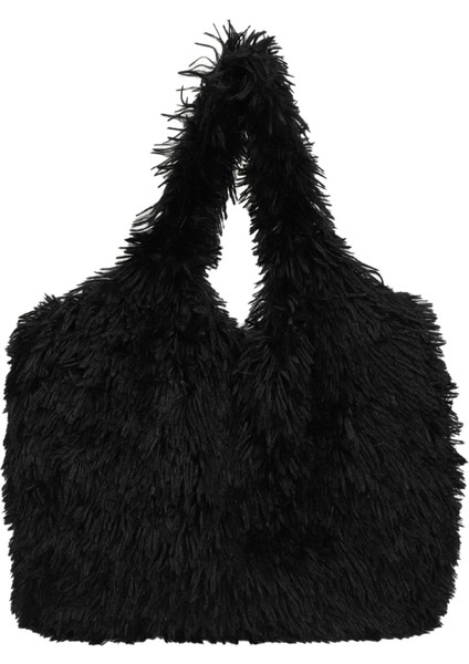 Sonbahar ve Kış Büyük Kapasiteli Tote Kadın Moda Peluş Taşınabilir Omuz Çok Yönlü Tüylü Çantası (Yurt Dışından)