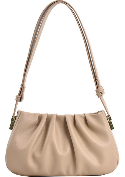 Baigou Bagaj Küçük Kadın Moda Retro Omuz Crossbody Basit Pilili Çantası (Yurt Dışından)