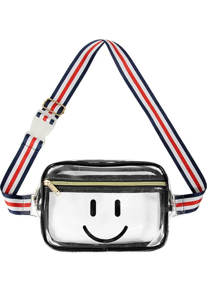 Trendy Yaz Pvc Şeffaf Görünür Bel Erkek ve Kadın Stadyum Ayarlanabilir Omuz Askısı Açık Crossbody Göğüs Çantası (Yurt Dışından)