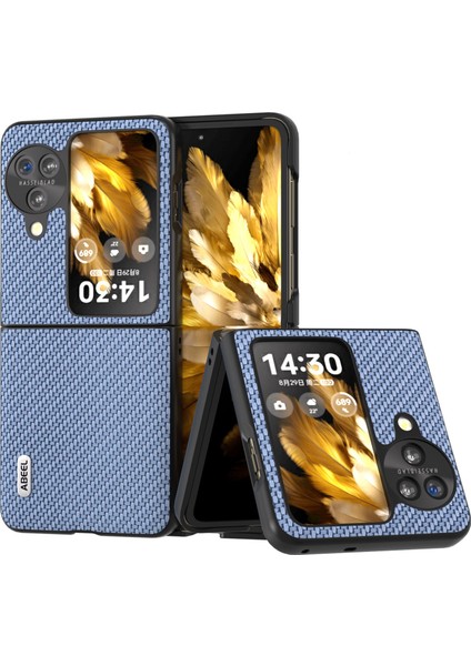 Oppo Find N3 Flip 5g Pu Deri Kaplamalı Pc Kılıf Karbon Fiber Doku Koruyucu Telefon Kapağı (Yurt Dışından)