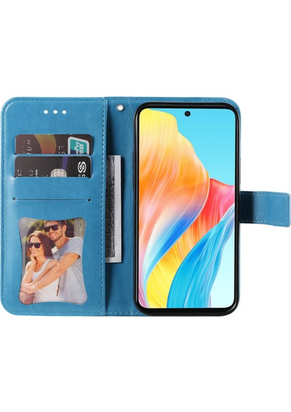 Oppo A58 4g Cüzdan Stand Kapağı, Çizgiye Karşı Çiçek Kavrama Pu Deri Deri Cüzdan Telefon Kılıfı (Yurt Dışından) fiyatları