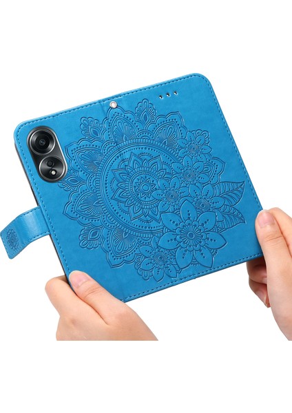 Oppo A58 4g Cüzdan Stand Kapağı, Çizgiye Karşı Çiçek Kavrama Pu Deri Deri Cüzdan Telefon Kılıfı (Yurt Dışından) indirimleri