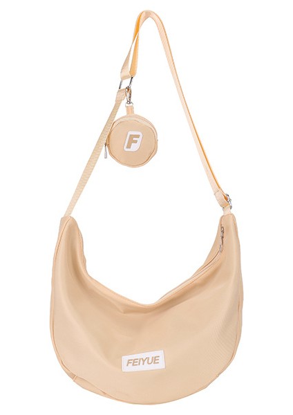 Naylon Kadın Moda Düz Renk Yumuşak Kız Alışveriş Omuz Öğrenci Çantası (Yurt Dışından)