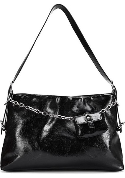 Zincirli Tote Büyük Kapasiteli Kadın Için Çapraz Üst Düzey Banliyö Omuz Çantası (Yurt Dışından)