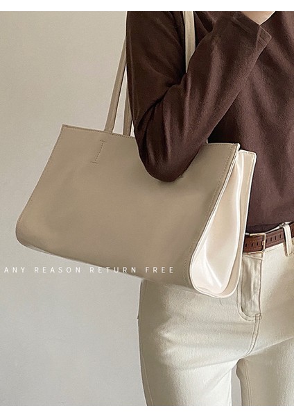 Büyük Kapasiteli Omuz Tote Çok Yönlü Öğrenci Kadın Modaya Uygun Gündelik Işe Gidip Gelme Çantası (Yurt Dışından)