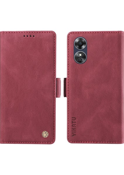 Oppo A17 4g Pu Deri Deri Tuşlu Telefon Kılıfı Cüzdan Stand Şok Geçirmez Kapak (Yurt Dışından) fiyatları