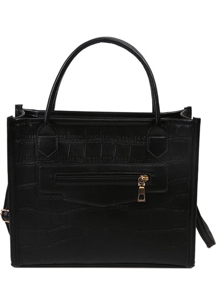 Kadın Pu Omuz Kadın Basit Düz Renk Çantası (Yurt Dışından)