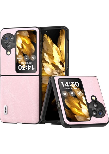 Oppo Find N3 Flip 5g Katlanır Telefon Kılıfı, Sığır Derisi Dokusu Pu Deri Kaplamalı Pc Telefon Kapağı (Yurt Dışından)