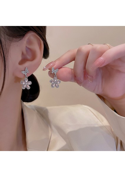 Pembe Zirkon Çiçek Küpe (Yurt Dışından) fiyatları