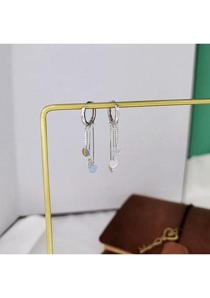 S925 Gümüş Yıldız Püskül Küpe. Kadın Küpe (Yurt Dışından) modelleri