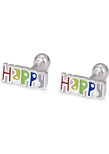 S999 Gümüş Küpe, Ingiliz Harfli Küpe, Basit ve Çok Yönlü (Yurt Dışından)