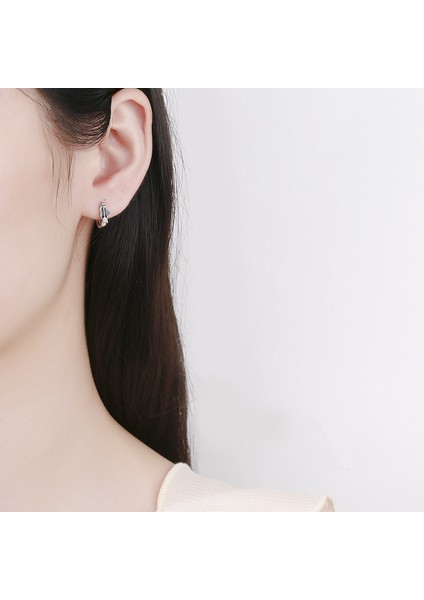 925 Ayar Gümüş Siyah Kalp Küpe, Şık ve Çok Yönlü (Yurt Dışından)