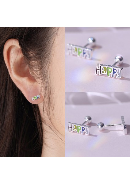 S999 Gümüş Küpe, Ingiliz Harfli Küpe, Basit ve Çok Yönlü (Yurt Dışından) fiyatları