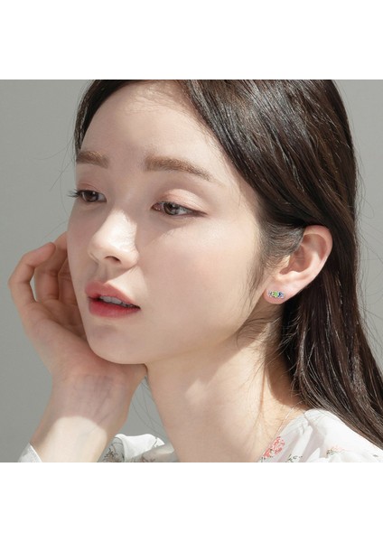 S999 Gümüş Küpe, Ingiliz Harfli Küpe, Basit ve Çok Yönlü (Yurt Dışından) modelleri