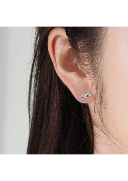 S999 Gümüş Küpe, Ingiliz Harfli Küpe, Basit ve Çok Yönlü (Yurt Dışından) fırsatları