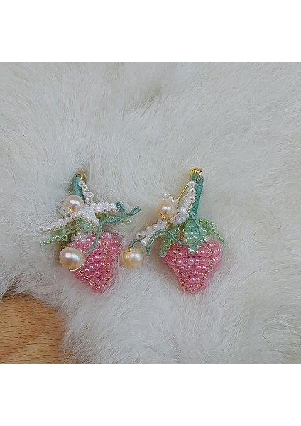 Çilek Meyveli Küpe, Kadın Pembe Küpe (Yurt Dışından)