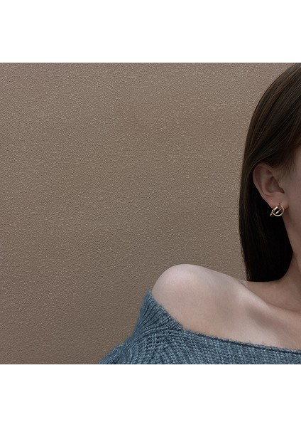 Oval Moda Küpeler, Metal Tasarım Çıtçıtlar (Yurt Dışından)