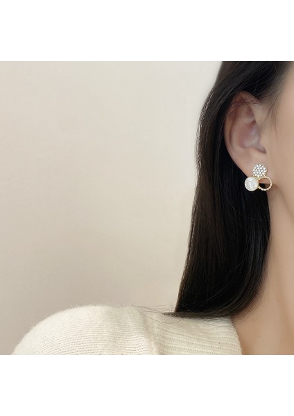 Basit Kompakt Daire Saplama Küpeler, Premium Tasarım Küpeler (Yurt Dışından)