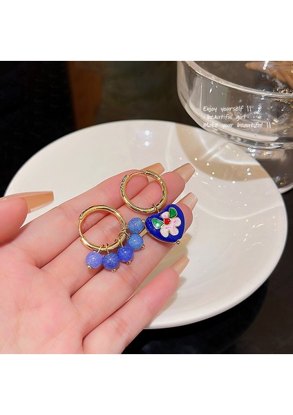 Vintage Bohem Asimetrik Kalp Küpe (Yurt Dışından) fiyatları