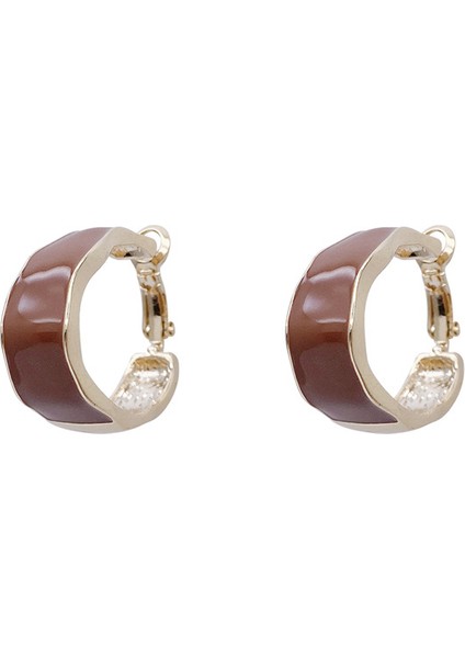 Metal Damla Sırlı Geometrik Küpeler, Sade ve Çok Yönlü Mizaç (Yurt Dışından)