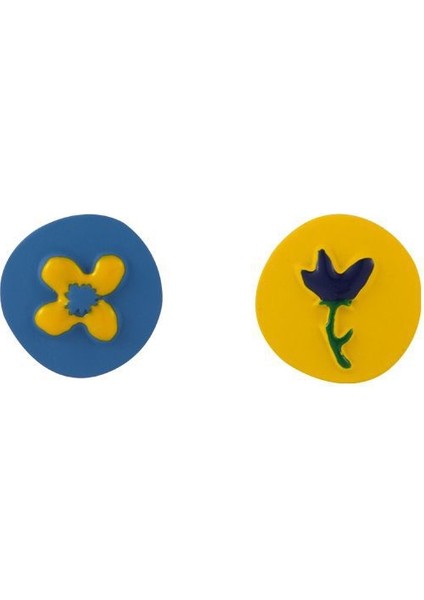 Sevimli Asimetrik Çiçek Küpeler, Basit ve Çok Yönlü (Yurt Dışından)