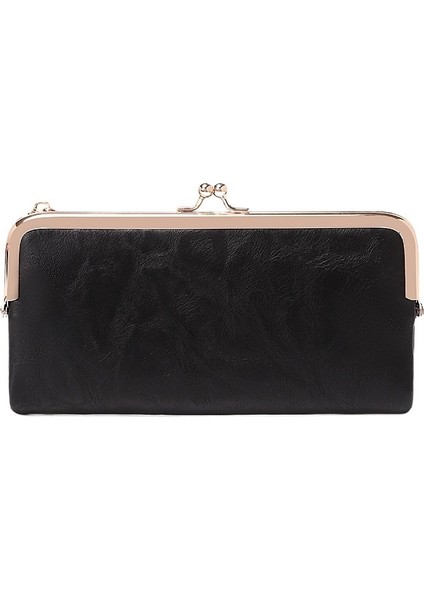 Retro Klip Uzun Çok Fonksiyonlu ve Çok Yönlü Katlanır Bozuk Para ve Taşınabilir Kadın Debriyaj Cüzdan (Yurt Dışından)