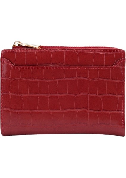 Kadınlar Için Kısa Taş Desenli Çoklu Kart Yuvaları Geniş Kapasiteli Kadınlar Için Kartlık Cüzdan (Yurt Dışından)