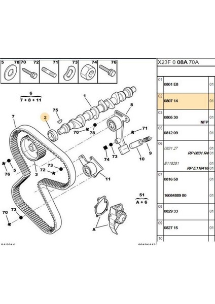 Eksantrik Keçesi Cıtroen Berlingo Jumper Xsara (SKT040747V-080714)