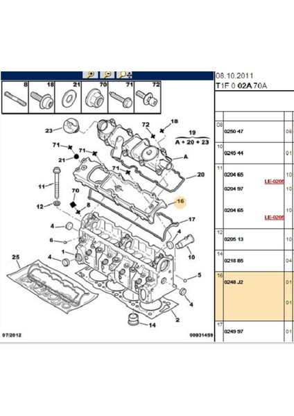 Külbütör Kapak Partner M49 M59 Jumpy 1-2 (0248J2)