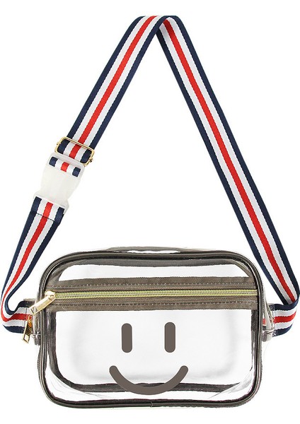 Trendy Yaz Pvc Şeffaf Görünür Bel Erkek ve Kadın Stadyum Ayarlanabilir Omuz Askısı Açık Crossbody Göğüs Çantası (Yurt Dışından)