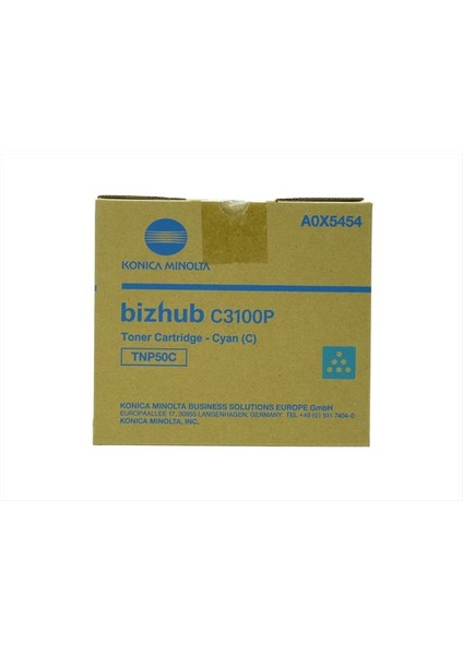 Konica Minolta TNP-50C Mavi Toner Orjinal, Bizhub C 3100P