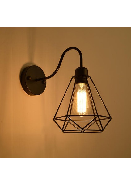 LED Duvar Işık Retro Loft Endüstriyel Duvar Lambası Siyah E27 Vintage Aplikler Duvar Lambası Endüstriyel Aydınlatma Armatürü Kapalı (Yurt Dışından)