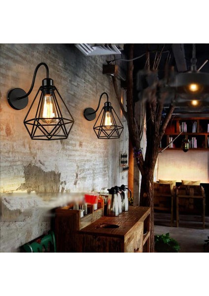 LED Duvar Işık Retro Loft Endüstriyel Duvar Lambası Siyah E27 Vintage Aplikler Duvar Lambası Endüstriyel Aydınlatma Armatürü Kapalı (Yurt Dışından)